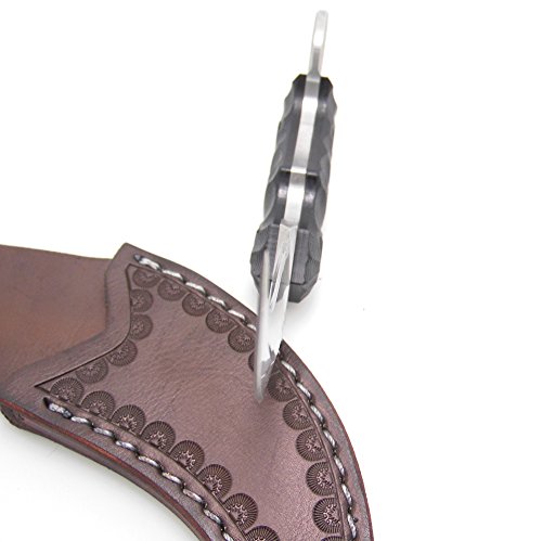 Masalong Outdoor Survival claw Tactical teeth Knife Double edged sharp Fixed Blade Knife With Sheath (Forged version)
