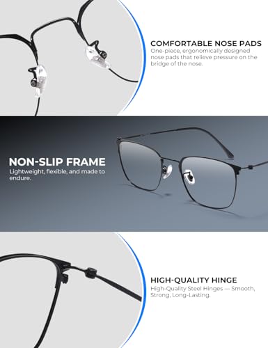 Image of ZanyLen Blue Light Blocking Glasses,Computer /Gaming /TV /Phones Glasses for Men /Women,Lightweight Titanium Frame