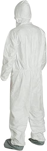 Miniatura 5 de DuPont Tyvek 400 TY122S Buzo de seguridad desechable, con protector de botas, XL, paquete de 25