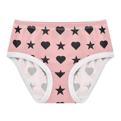 LI ZHI XIN Calzoncillos de algodón para niñas de 2 a 8 años, diseño de estrella en forma de corazón, Multicolor, 2 años