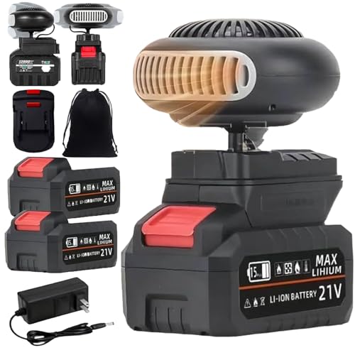 Image of Battery Operated Heater, Battery Powered Heater, Ultra-Light /Ultra-Powerful /Rechargeable /Portable Battery Operated Space Heater, with USB &1500mah Battery, for Camping /Cars /Office /Indoor (15-cell *2)