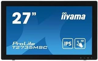 iiyama ProLite T2735MSC-B3 - LED monitor - 27" (27" viewable) - touchscreen - 1920 x 1080 Full HD (1080p) - IPS - 300 cd/m² - 1000:1-5 ms - HDMI, VGA, DisplayPort - speakers - black
