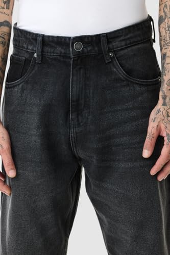 Image of SNITCH Men Jeans | Baggy Fit Relaxed Style | 100% Cotton Woven Fabric | Full Length Straight Leg Design | Durable & Comfortable Casual Wear