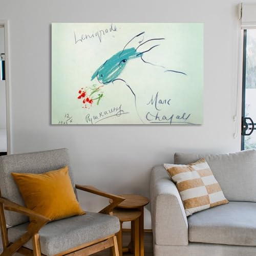 Marc Chagall impression sur toile tableau décoration murale salon chambre 40x60cm - 6