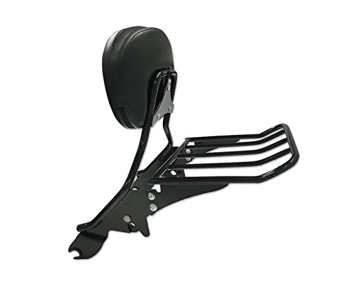 Xkh- Black Detachable Backrest Sissy Bar With Luggage Rack Compatible With Harley Davidson Touring 2009-2016 Electra Glide Road Glide Road King Street Glide [B01Lmv1Ssi] #TOP2