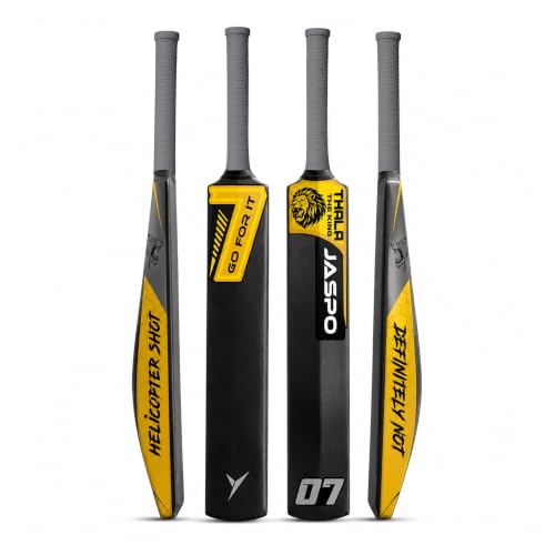 Image of Jaspo Thala Cricket Bat Hard Plastic Tennis Cricket Full Size Bat (34 X 4.5 Inches) for All Age Groups (Thala)