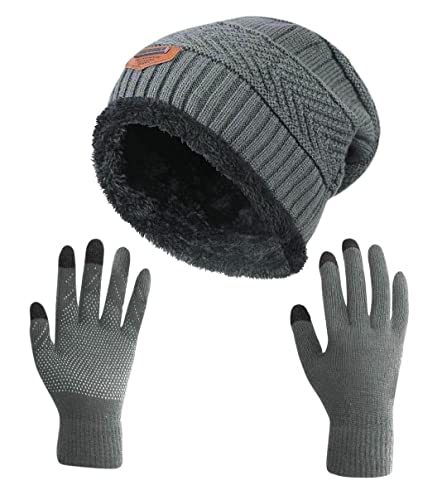 Image of Winter Beanie Scarf for Boys Girls (5-12 Years) Hats Circle Scarf Kids Slouchy Skull Cap