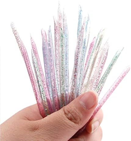 100 PCS Orange Wooden Sticks, TEOYALL Double-End Wood Cuticle Pusher Nail Art Manicure Pedicure Tools (#2 Pink)