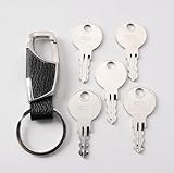 VooGenzek 5 Stücke R001 Ersatz Zündschlüssel, Baumaschinen Schlüssel, Universal Zündschalter, mit Schlüsselring, Kompatibel mit Southco LKW-Wohnwagenanhänger