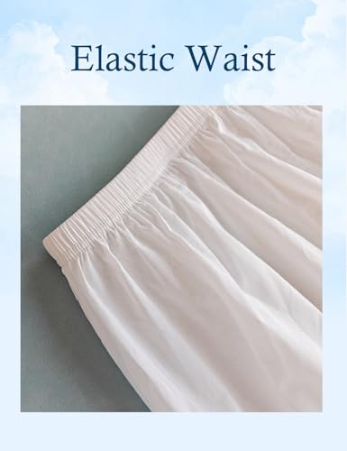 BEAUTELICATE 100% Cotton Skirt Extender Women Half Slip Underskirt Elastic Waist with Classy Ruffles4