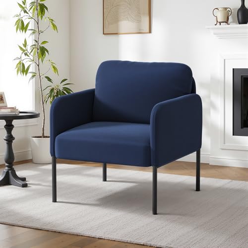 COLAMY Gepolsterter Ohrensessel aus Samt – Moderner...