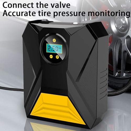 Compresor de aire inalámbrico de 12V con manómetro digital para neumáticos y bicis 3