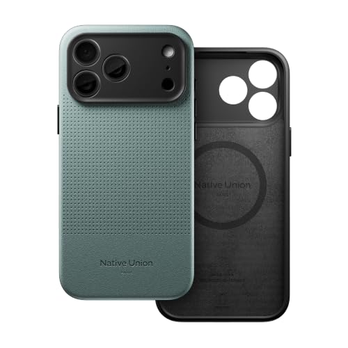 Image of Native Union Active Case - MagSafe Compatible with Built-in Magnet - 10ft / 3m Drop Protection - Rugged Yet Slim Design - Recycled Materials - Camera Control Button for iPhone 18 Pro Max (Slate Green)