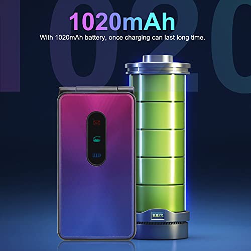 Vbestlife Portable Mini 2G Flip Phone, 2.4In Screen Unlocked Ultra Thin Flip Phone Pocketsize Flip Phone Support Dual Card Dual Standby Hd Camera Replaceable Battery(Navy Blue) #TOP2