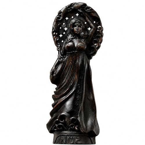 Estatua Diosa Nyx de la Noche en Madera