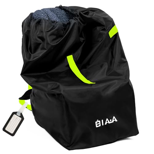 Elaia Car Seat Travel Bag for Airplane, Waterproof Wearable with Straps, Large Capacity Padded Car Seat Check Bag, Perfect for Air Travel, Family Vacations, and Parents with Infants