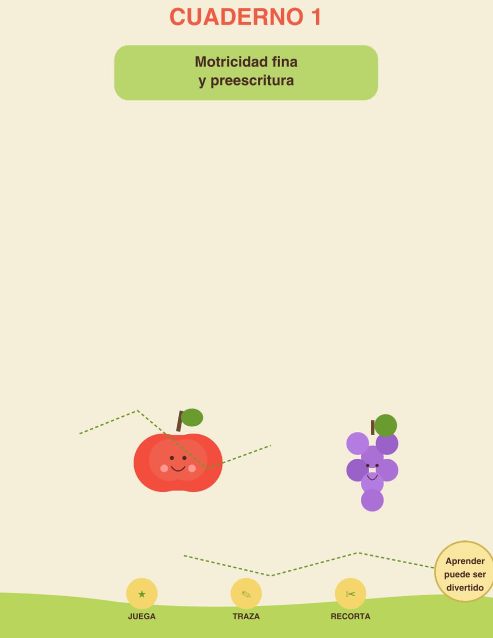 CUADERNO 1: Motricidad fina y preescritura. (Aprender Jugando)