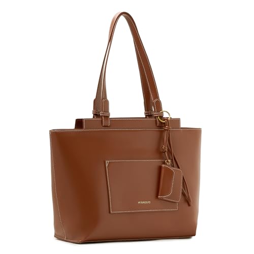 Image of Miraggio Jennifer 14 Inch Laptop Tote Bag With Envelope Charm | Office Tote Bag For Women | Big Totes For Work & Travel With Functional Pockets