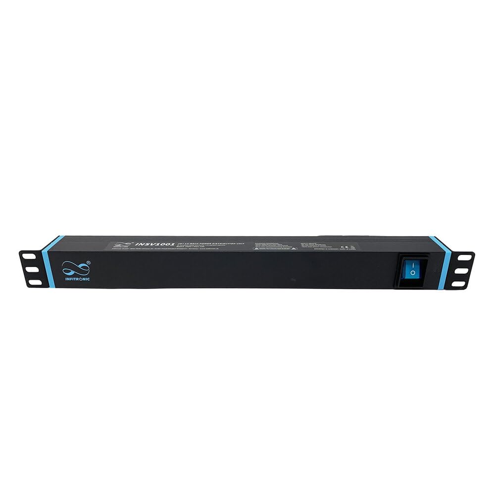 Regleta PDU de 19 pulgadas 1U con interruptor y 8 tomas de corriente 8