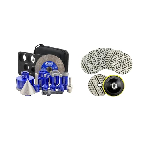 Kit de brocas diamantadas para porcelanato y mármol miniatura 1