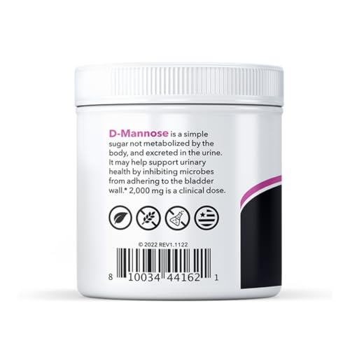 LifeSeasons Premium D-Mannose Powder 2000mg - Bladder Support - Urinary Tract Health Supplement - Regulates Healthy Levels of Microflora & Eases Discomfort - 45 Servings