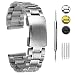 Zeiger 20mm Size Men B005 Replacement Metal Wrist Watch Band (Stainless Steel Silver 20mm)