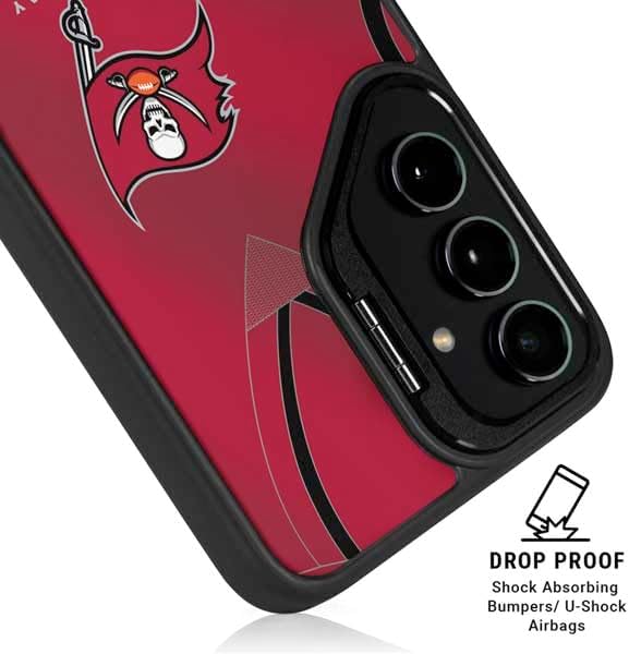 Skinit Kickstand Phone Case Compatible with Galaxy S24 Ultra - Officially Licensed NFL Tampa Bay Buccaneers Team Jersey Design