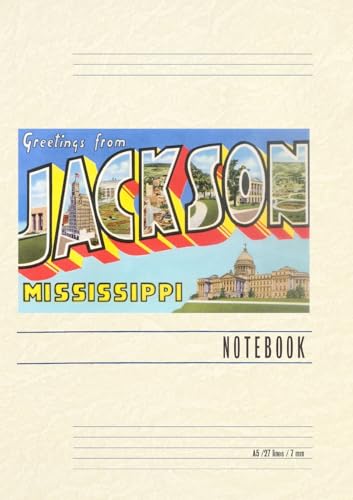 Vintage Lined Notebook Greetings from Jackson