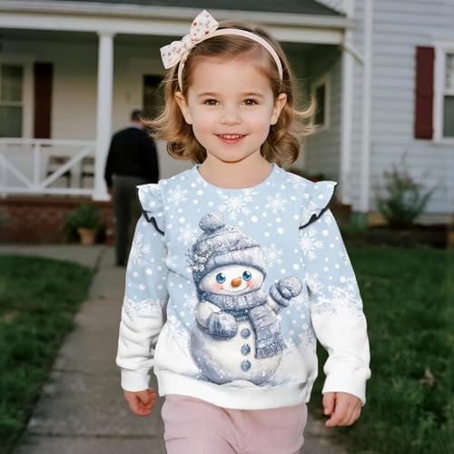 Christmas Sweatshirt Toddler Girl 1-8T Outfit Sweater Long Sleeve Shirt Sweatshirt kids Clothes Graphic Pullover Tops4