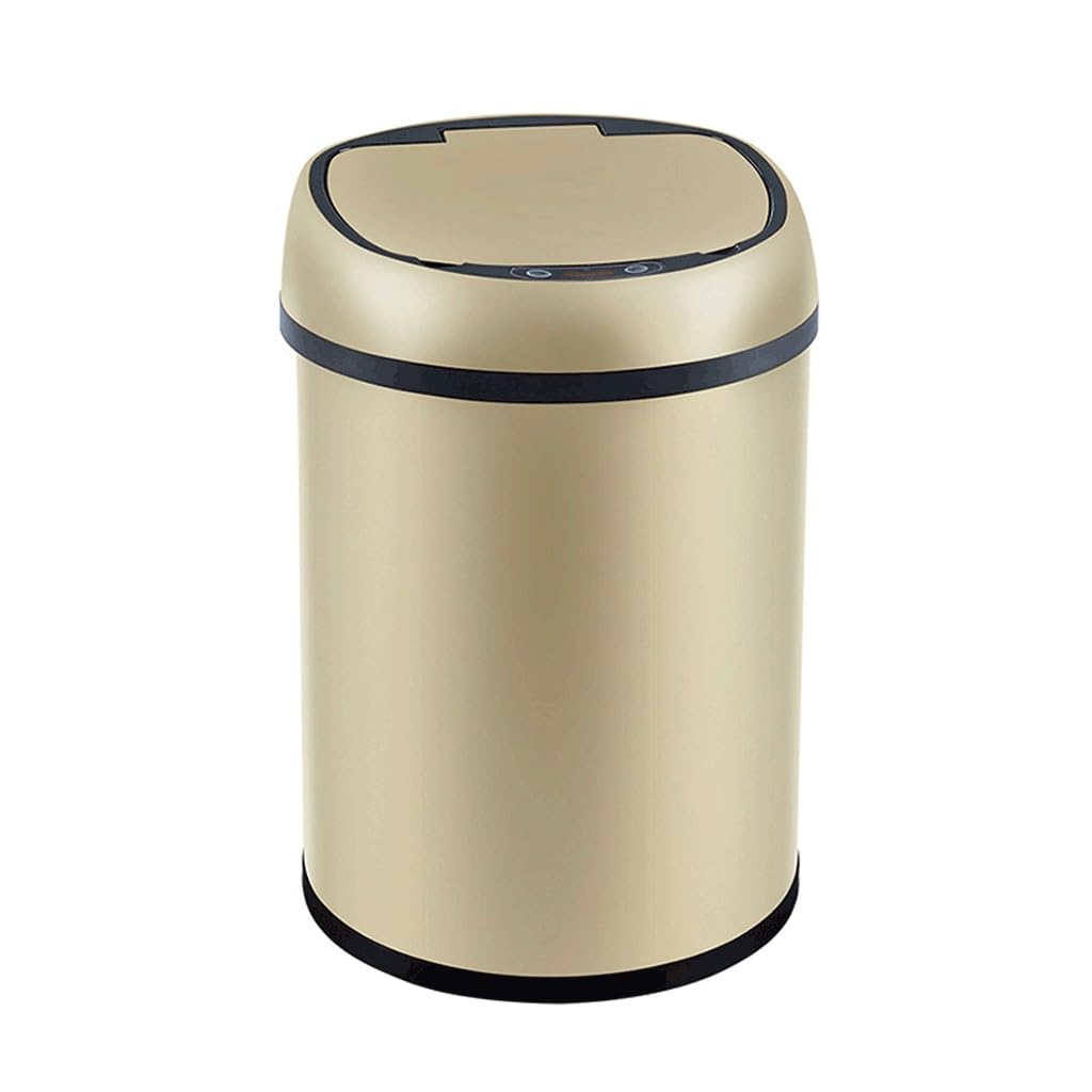 Bathroom Trash Cans Lids Touchless Garbage Can Motion Sensor Waste Bin Wastebasket for Kitchen(35cm)