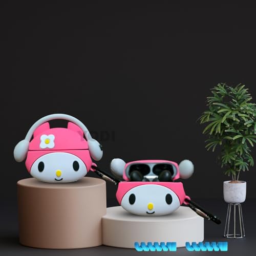 Image of YODI Case Cover for Airpods Pro|Pro 2|Airpods Pro 3|Airpods 4 Pouch, Silicone Cases with Cleaner Kit 360 Drop Protection,Shock-Resistant ([Headphone - Pink Kitty ], Airpods Pro /Pro 2)