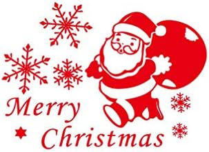 LIOOBO Christmas Wall Stickers Window Stickers Removable Xmas Holiday Window Clings Wall Decals