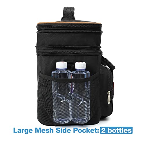 Lekesky Mens Lunch Bag Insulated Lunchbox Heavy Duty Tactical Lunch Cooler Bags Adults Work ，Double Deck，20L #TOP4