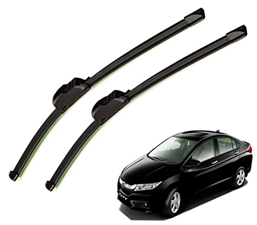 Image of Auto Hub Car Wiper Blades Compatibility With City i-VTEC - Set of 2 Pcs (D-24,P-14)