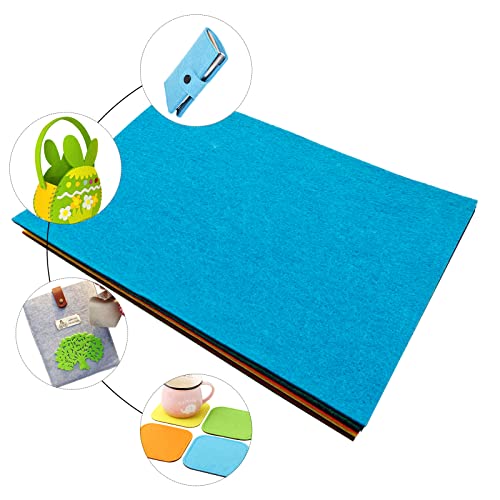Image of Jtnohx Stiff Felt, 2mm Thick Felt Sheets for Crafts, 8 inchx12 inch Hard Felt Fabric Squares 8Pcs for DIY Projects (Rainbow Color Series)
