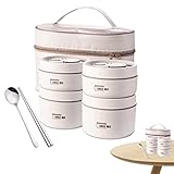 ↠【Pratique à transporter】Avec un sac à lunch isotherme, il améliore la conservation de la chaleur et est très pratique à transporter. Pratique pour de délicieux repas faits maison à l'école, au travail ou en déplacement.