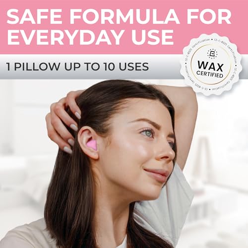 Image of Peace&Quiet | PQ Wax Ear Plugs for Sleeping - 30 Silicone Wax Earplugs for Sleeping and Swimming, Gel Ear Plugs for Noise Cancelling, Sound Blocking Level of 32 Db