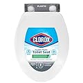 Clorox Elongated Plastic Toilet Seat with Easy-Off Hinges, Wiggle-Free