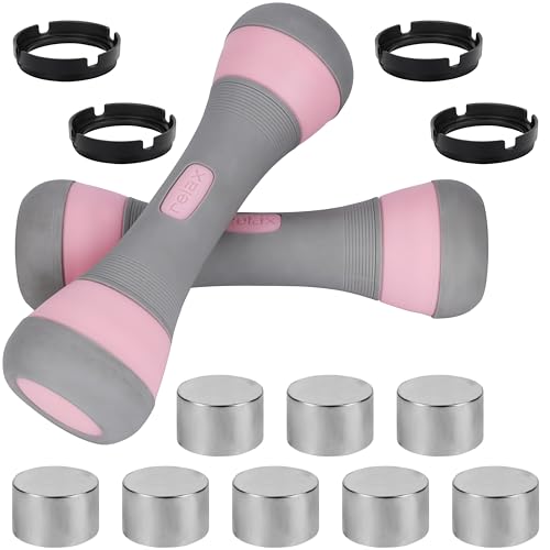 Belle Vous 2er Pack verstellbare Hanteln 3-In-1 Set - 1-2KG/2.2-4.4lbs Kurzhanteln mit 8x 250g/0.55lbs - für Männer und Frauen - adjustable dumbbells - Hantel Set verstellbar