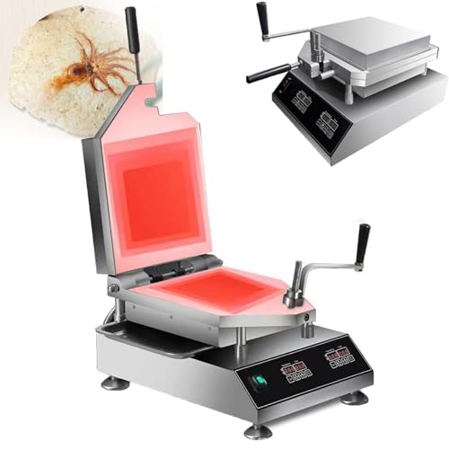 VitalisWorks Máquina eléctrica para Hacer Crepes de 12 Pulgadas, Plancha Plana para Crepes, máquina para Preparar Pasteles fósiles de mariscos y vieiras y camarones.