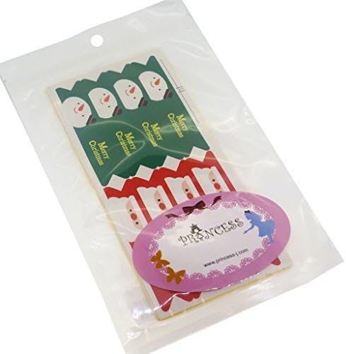 Seal Sticker - "Snowman & Santa Claus (2 Styles)" with Merry Christmas wording, Ribbon Shape Stickers, 2 colors (Green & Red), pack of 80 pieces.