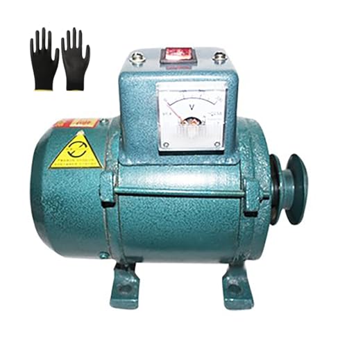 Generatore AG senza spazzole, generatore a magneti permanenti da 3500 W/5000 W, 220 V 50 Hz, bobina in rame puro, design senza spazzole, trasmissione a cinghia, per illuminazione, compatibile con moto