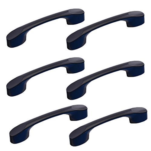 CCZZ 6 Piece Schwarz Schrankgriffe Türgriffe Cabinet Handles Zink-Legierung Möbelgriffe Möbelgriff
