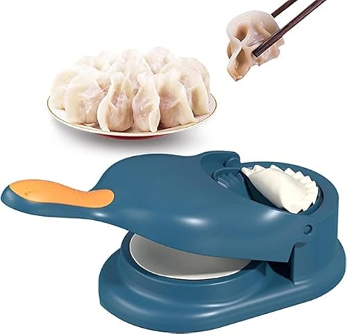 2 In 1 Dumpling Maker, Manual Dumpling Skin Maker Dumpling Moulds, Multifunction Diy Manual Dumpling Press Molds Set,Easy-Tool For Dumpling Make, Dumplings Skin Artifact Tool (Blue) #TOP1