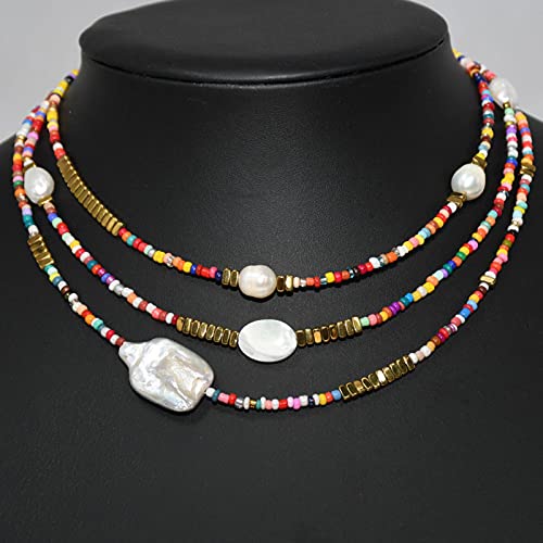 Collier de perles de verre multicolores, le cadeau idéal d'été - 4