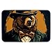 Produktbild Bear Gentlemen Retro-Dusch- und Badewannenmatte, 40,6 x 61 cm, lange, abgerundete Ecken, Bodenmatte, maschinenwaschbar, weich zu Füßen, Badezimmer- und Spa-Zubehör