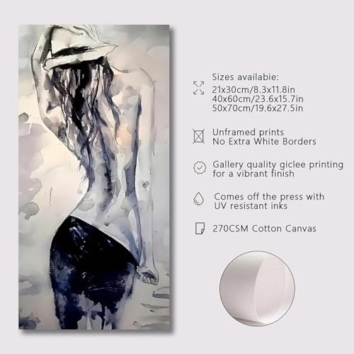 Impression sur toile minimaliste grand format pour décor de salon