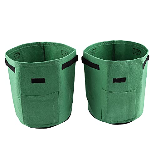 plplaaoo Sacco per piantare patate e pomodori Sacco per la crescita di verdure da giardino riutilizzabile traspirante ecologico per piantare all'aperto Tessuto non tessuto Nero Verde (Verde erba)