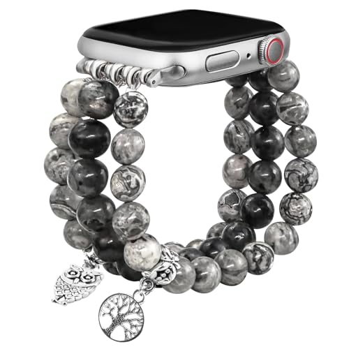 Alociaga �V�R�΃r�[�Y�u���X���b�g ���f�B�[�X Apple Watch�o���h 38mm 40mm 41mm 42mm (S10) �Ή� �t�F�~�j�� �G���K���g �n���h���C�h �L�k���X�g���b�`�X�g���b�v iWatch Series 10/9/8/7/