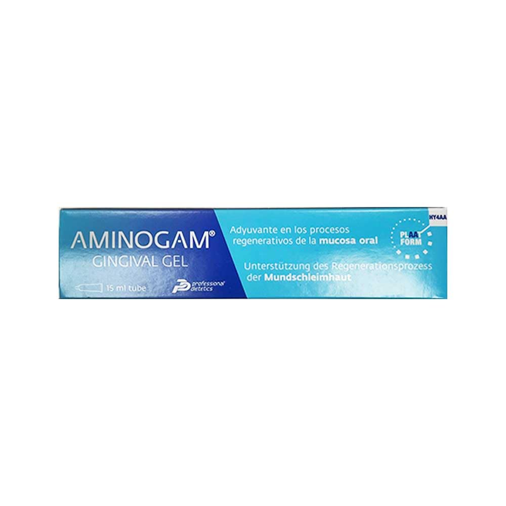 Aminogam - Gel Rigenerante Lesioni Mucosa Orale. con Acido Ialuronico per una guarigione veloce. Dispositivo Medico. 15 ml, 1 millilitro, 1